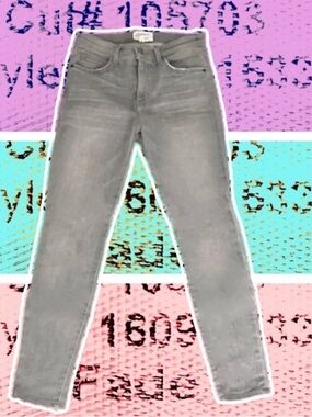 CURRENT/ELLIOTT Stiletto High Waist Gray Fade Skinny Jeans size 28 or 4 6